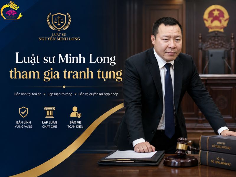 Luật sư Minh Long tham gia tranh tụng