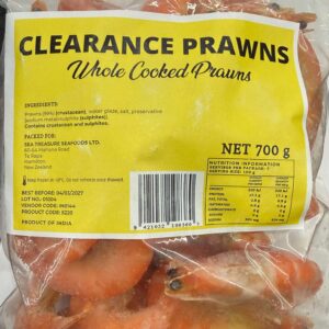 Clearance Whole Cooked Prawns-700G
