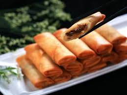 Cripy Spring Roll With Red Bea