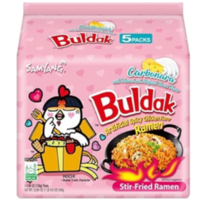 Samyang Buldak Carbonara Hot Chicken Ramen Noodles 5 x 130g